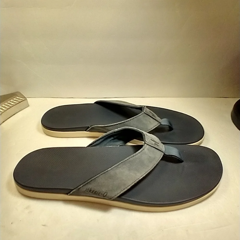 Johnnie-O Dockside Blue Flip Flops Sandals Men's sz 13M.